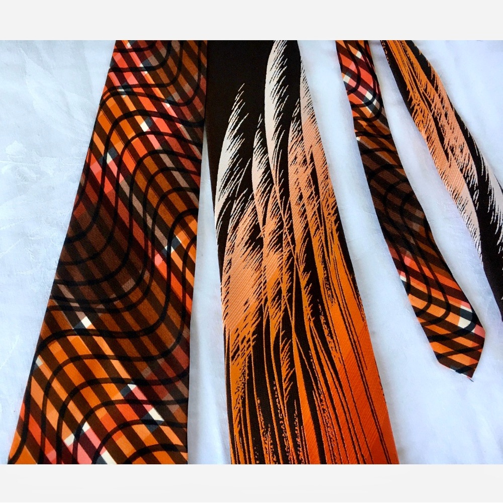 Vintage Lanvin Paris Necktie Wide Tie ‘70’s - Picture 3 of 3